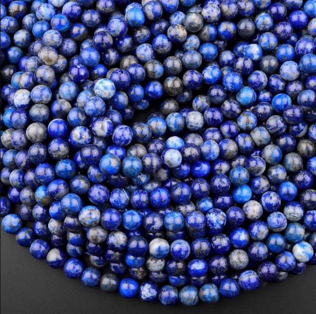 5mm Round Lapis Stone Beads Blue - Blue / Stone / 1 String