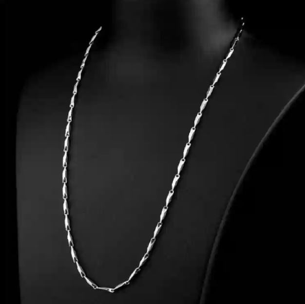 20 Inch, 12 Pcs, Chrome Plated Brass Silver Chain - Brass / 12 Pcs