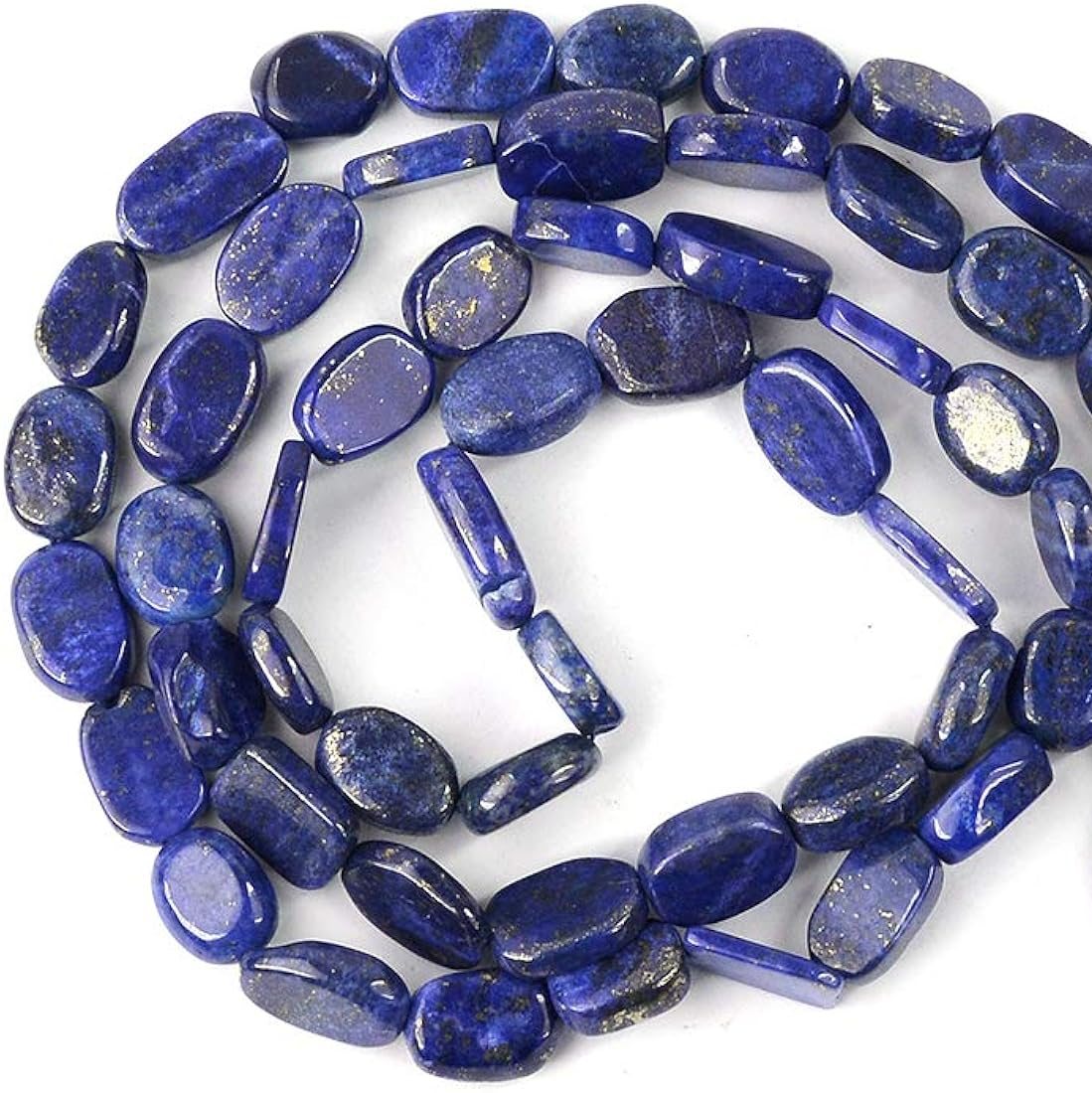 12x8mm Oval Lapis Stone Beads - Blue / Oval / 1 String