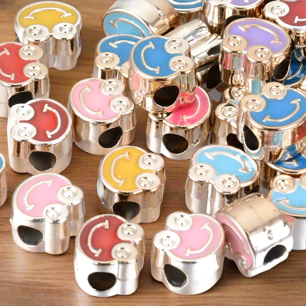 11x12x8mm, Acrylic Frog Big Hole Beads MultiColor - Acrylic / MultiColor / 20 Pcs