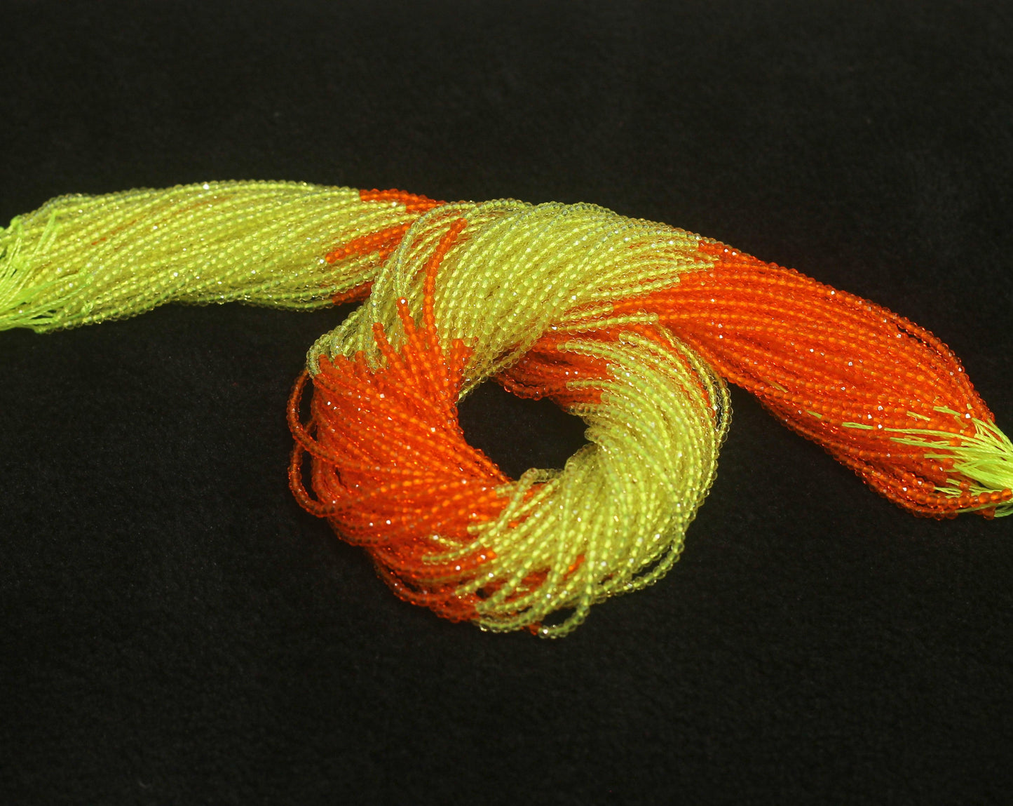 2mm Hydro Crystal Faceted Beads Dual Color - MultiColor / 1 String / Faceted
