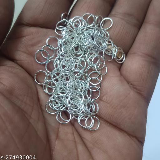 6mm Metal Open Jump Rings - Silver / 100 gm