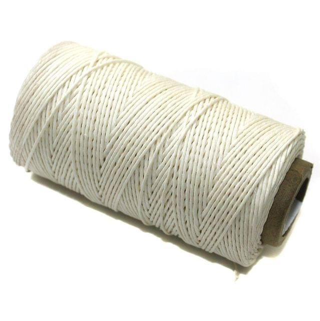 200 Mtrs Hemp Cord 0.5mm - White / 0.5mm / 1 Pc