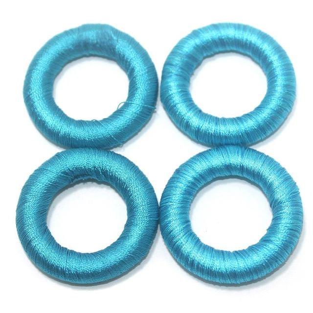 25 Pcs. Crochet Ring Sky Blue 36 mm - Blue / Thread / Round