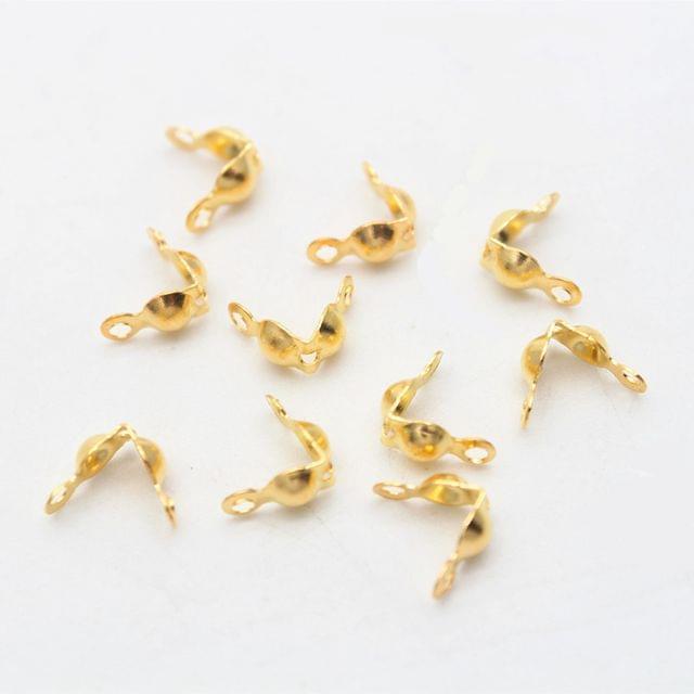 3mm Clam Shell Ending - Golden / 3mm / 200 Pcs