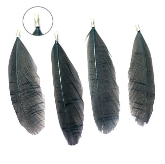 80+ Premium Jewellery Making Feathers Grey - Feather / Leaf / Grey