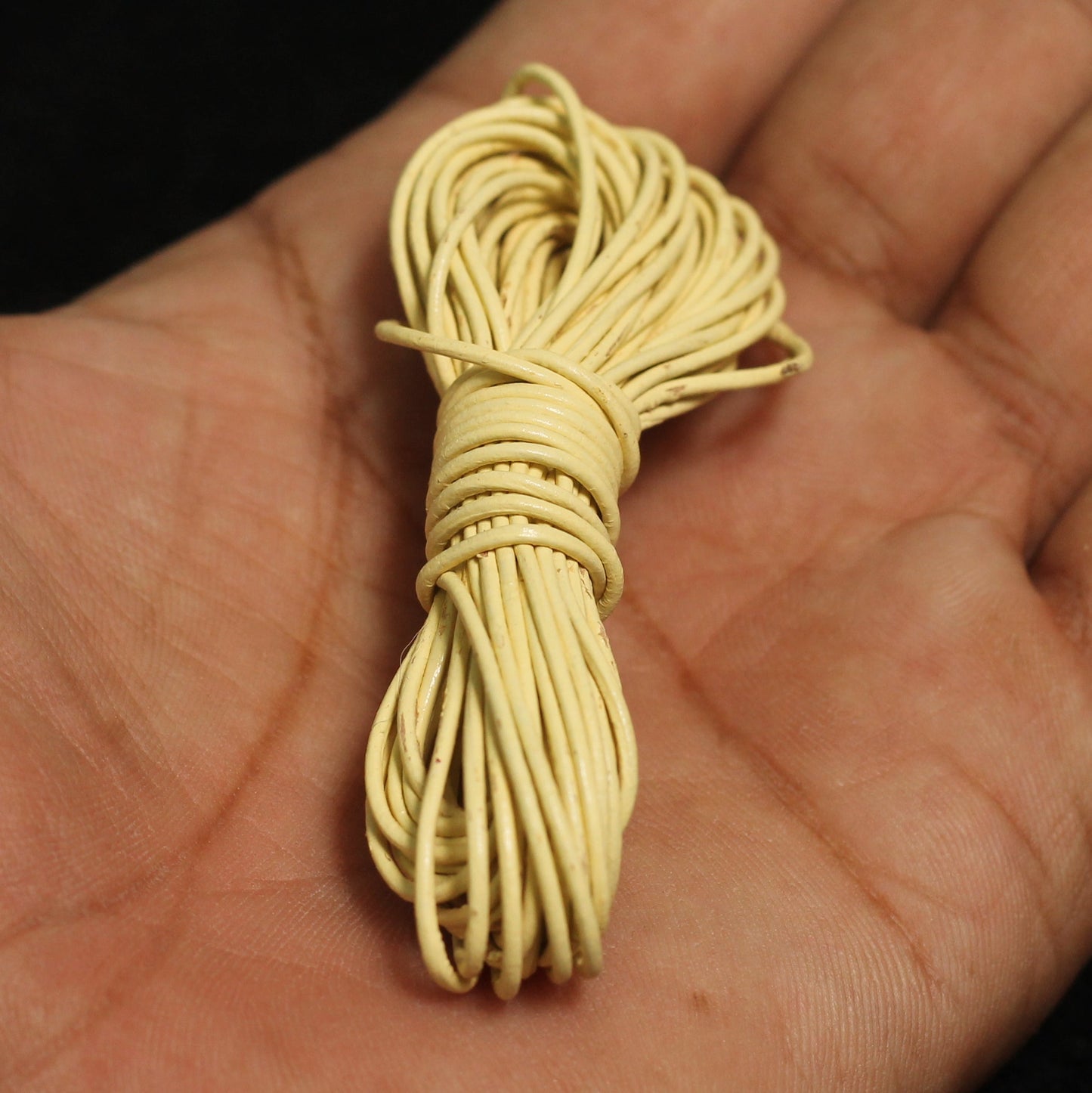 5 mtr, Leather Cord 2mm - Beige