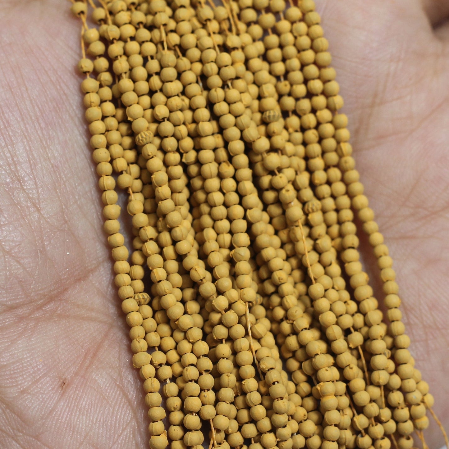 30 Strings Acrylic Round Beads Light Chocolate 2mm - Brown / Acrylic / Round