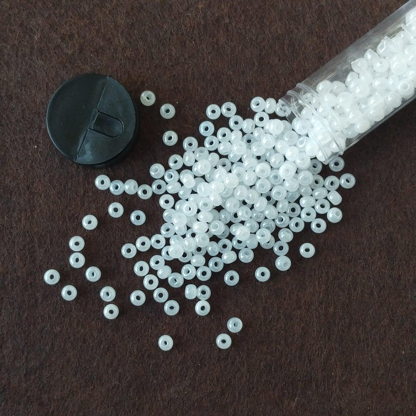 240+Pcs, 6/0 Opaque2 Preciosa Seed Beads - Glass / Opaque / White