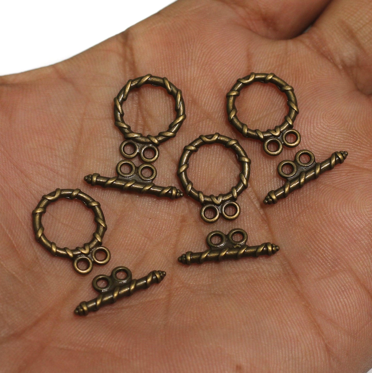 19X16mm Toggle Clasps Antique Bronze - Bronze / Alloy / 5 Pcs