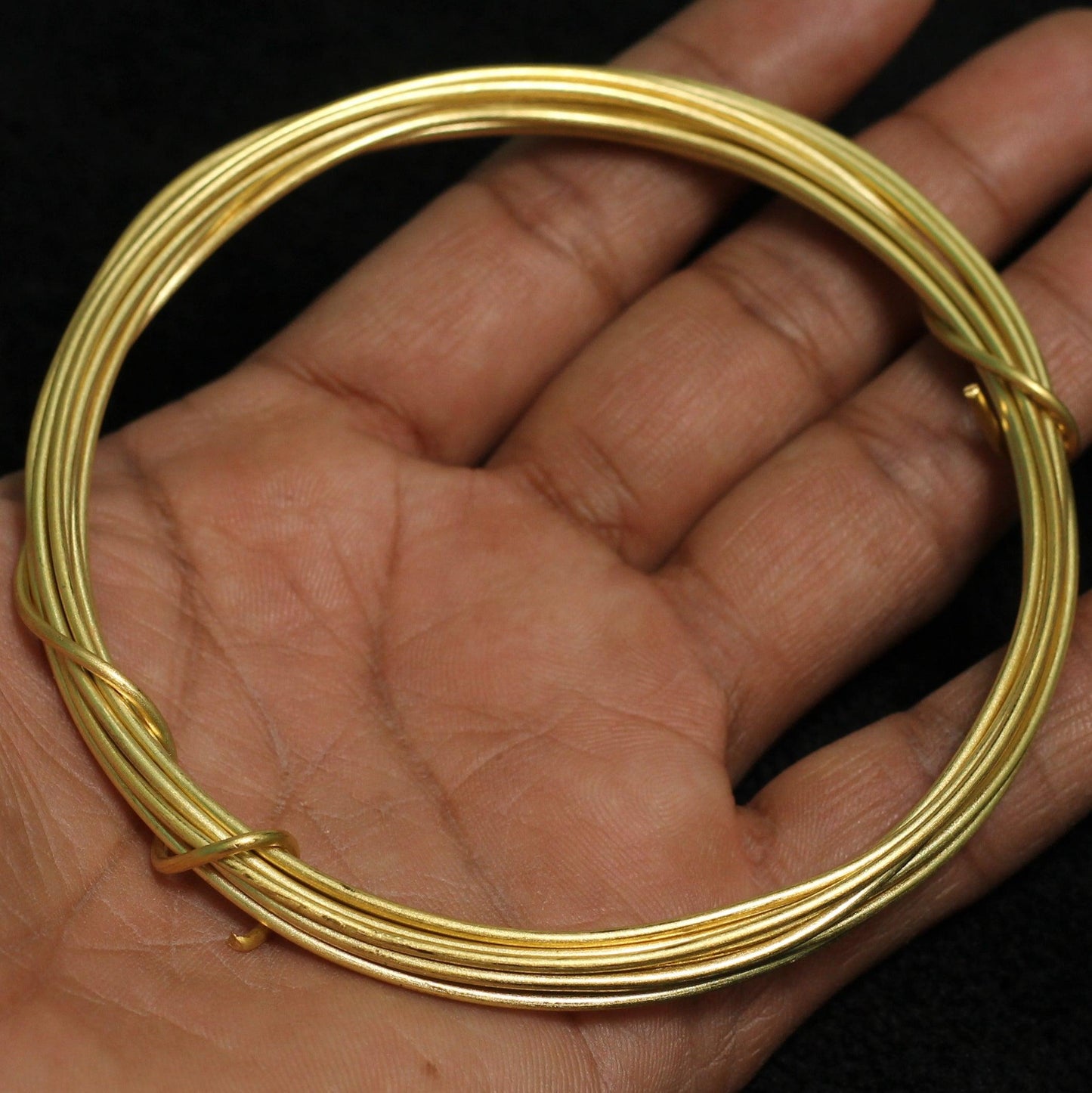 3.5 Mtrs, 16 Gauge Plated Brass Craft Wire - Golden / 1.6mm / 1 Pack