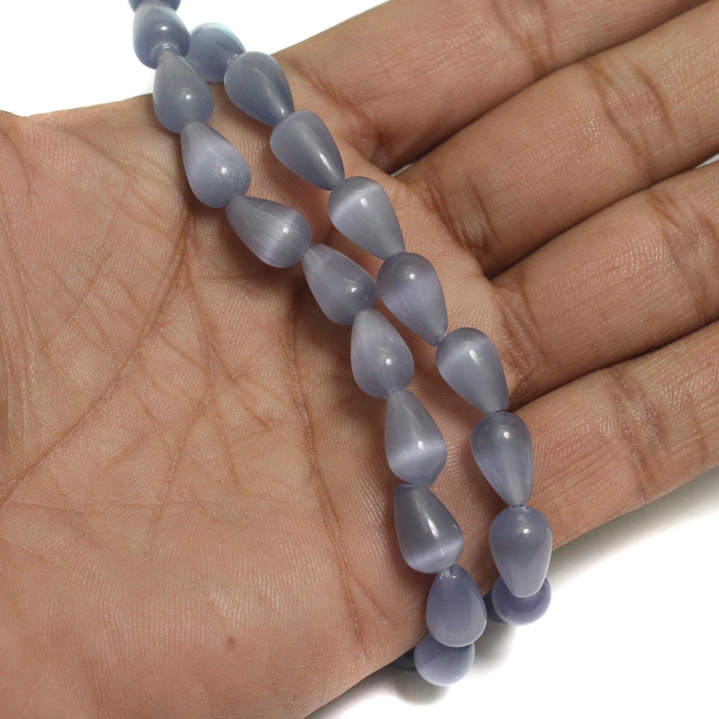 12x8mm Drop Monalisa Beads - Violet / 12mm / 1 String