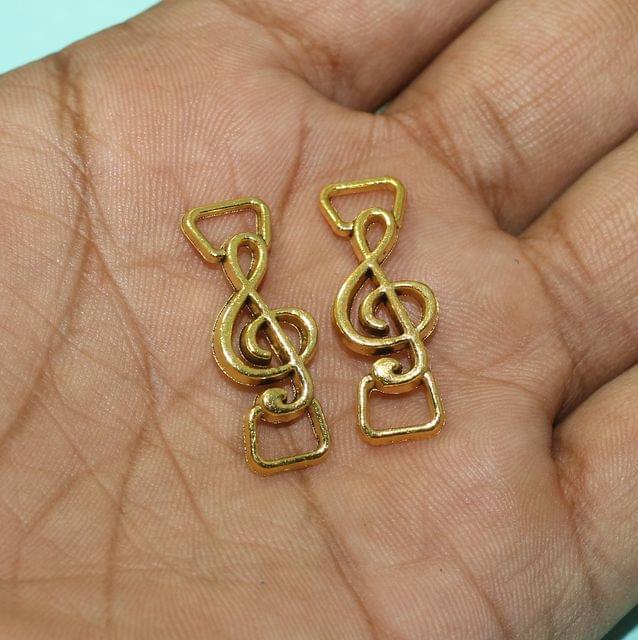German Silver Connector Spacer Golden 1 Inch - Golden / 1 Inch / 10 Pcs