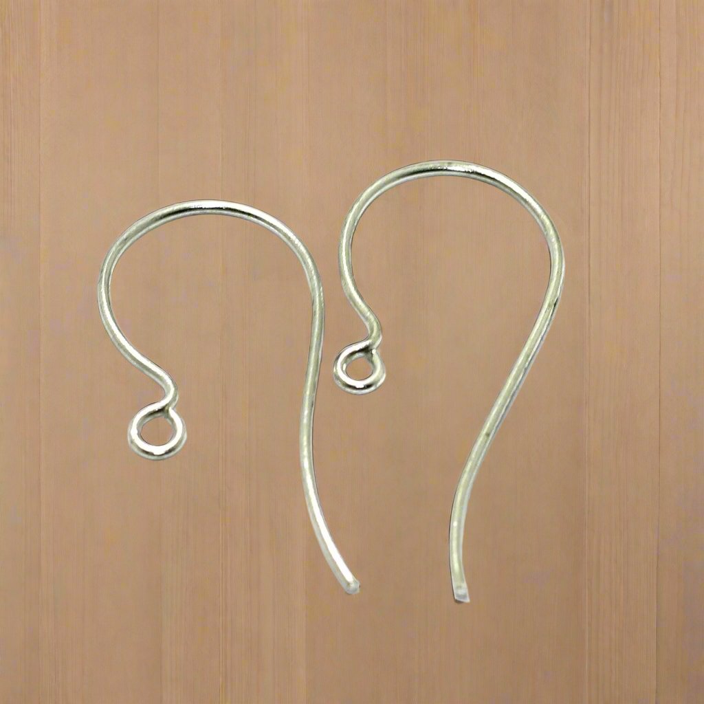 Brass Earring Hooks - Silver / Brass / 2 Pair
