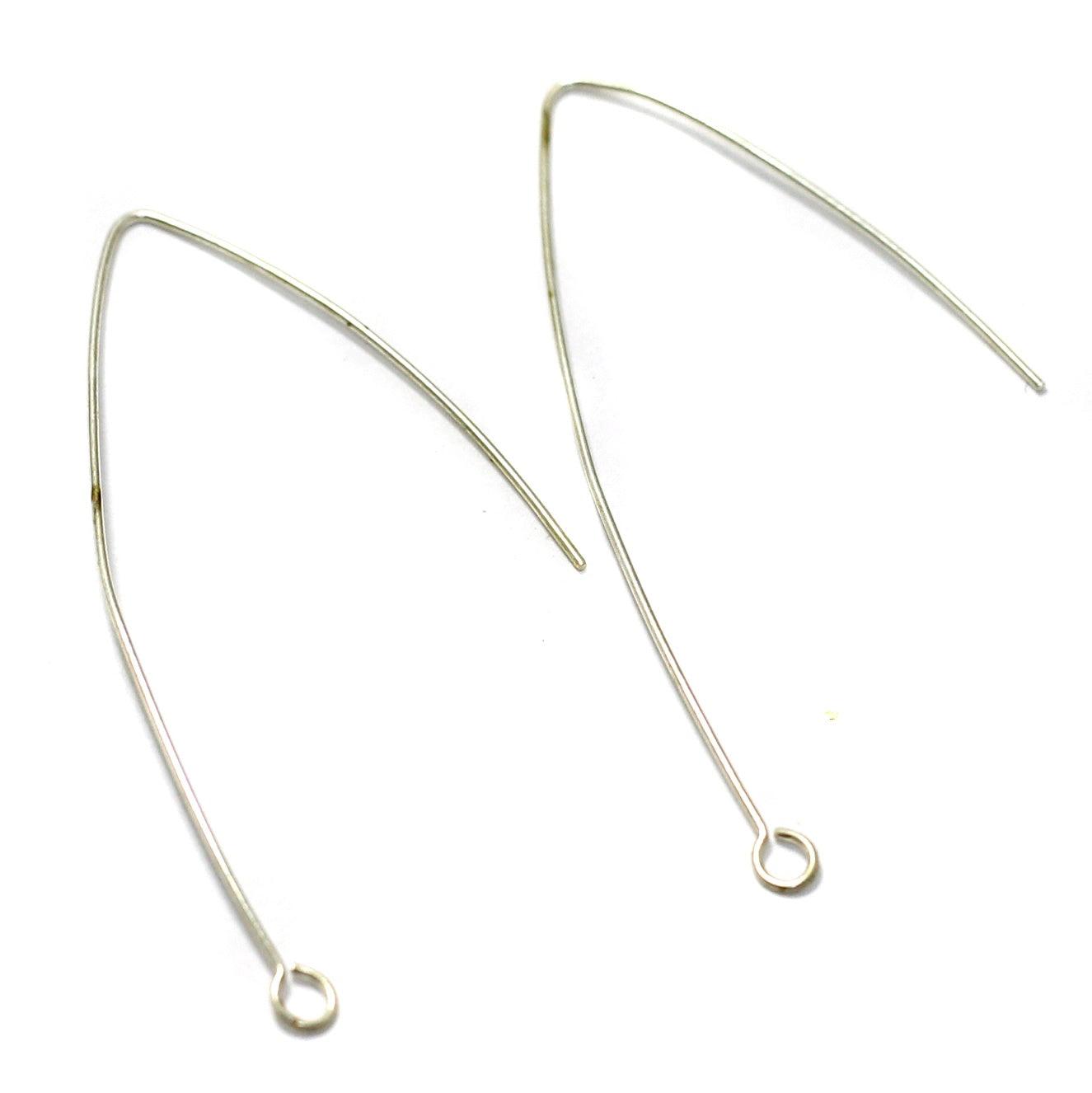 Brass Earring Hooks Silver - Silver / Brass / 5 Pair
