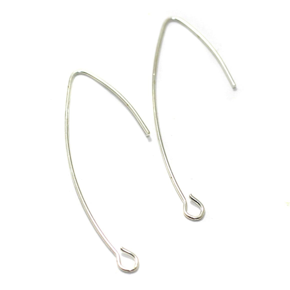 Brass Earring Hooks Silver - Silver / Brass / 5 Pair