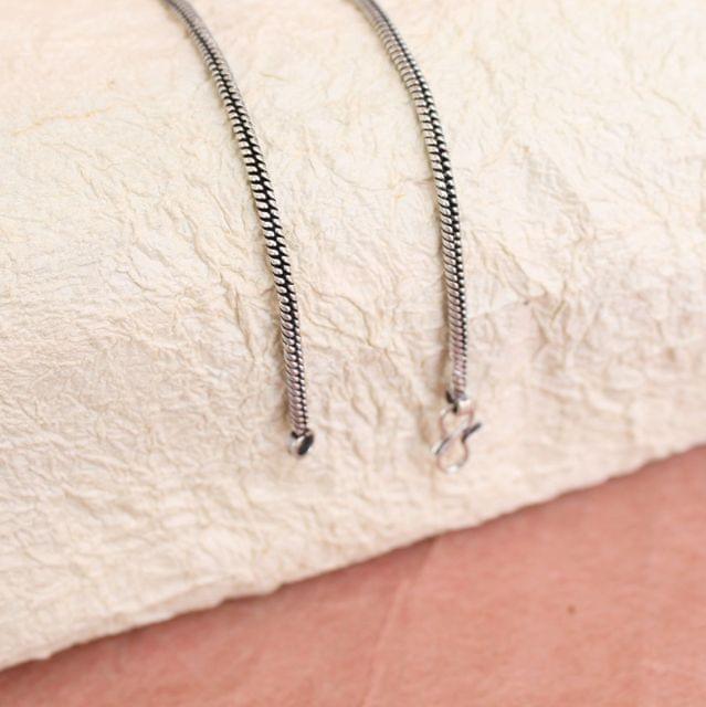 1 Pc German Silver Unisex Chain Silver