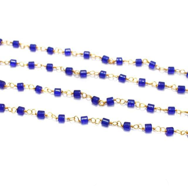 Glass Beaded Chain Blue - Sky Blue / Glass