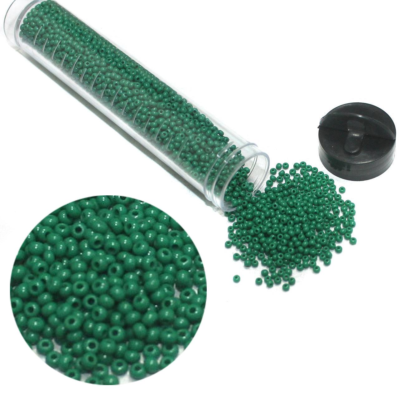 Preciosa Seed Beads Opaque Dark Green 11`0, 3900 Pcs - Glass / 11`0 / Opaque