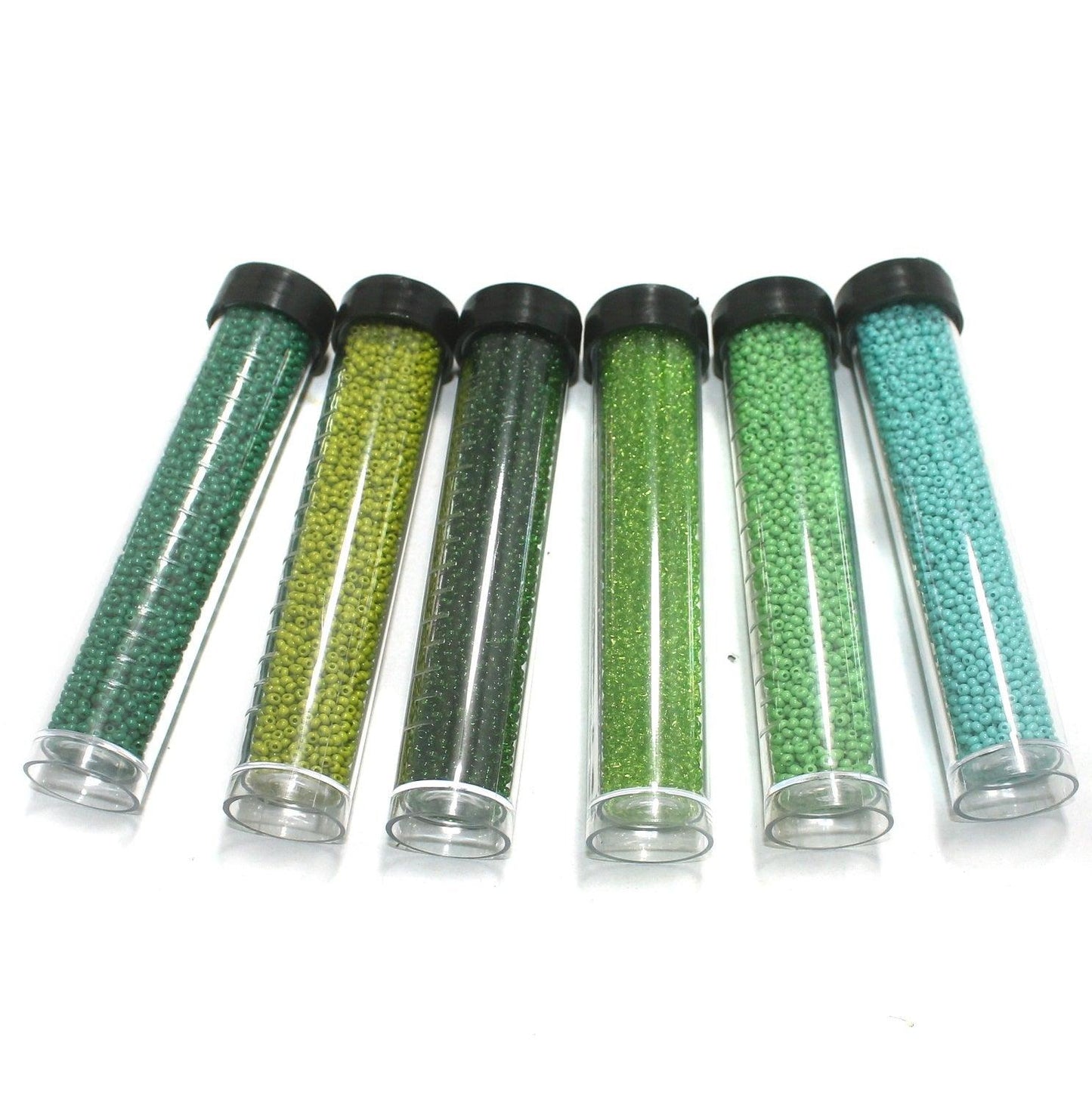 6 Colors Preciosa Seed Beads Combo Green - Glass / 11`0 / Opaque