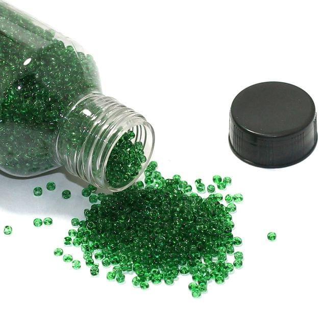 Glass Trans Seed Beads Green 8/0 - Green / Glass / 100 Gm