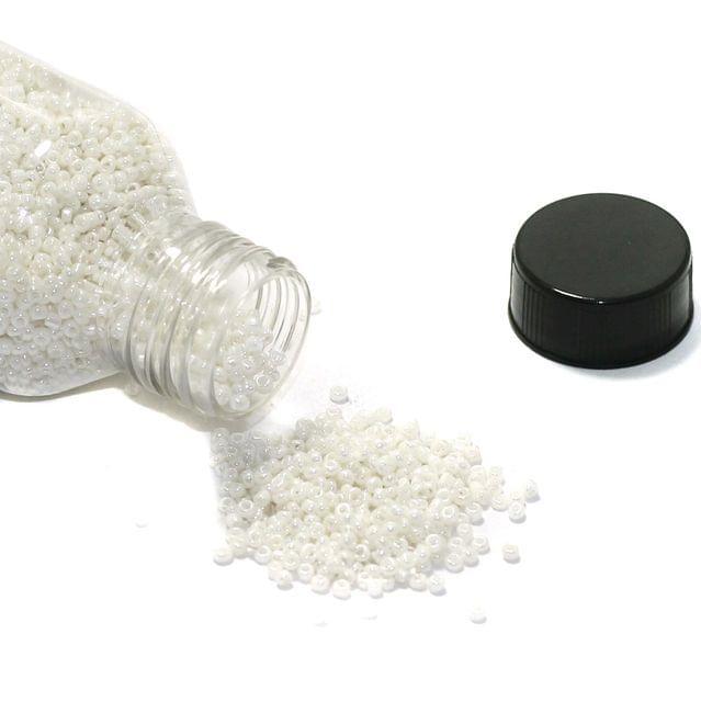 Glass Opaque Seed Beads White 11/0 - White / Glass / 100 Gm