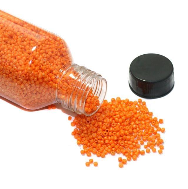 Glass Opaque Seed Beads Orange - Orange / Glass / 100 Gm