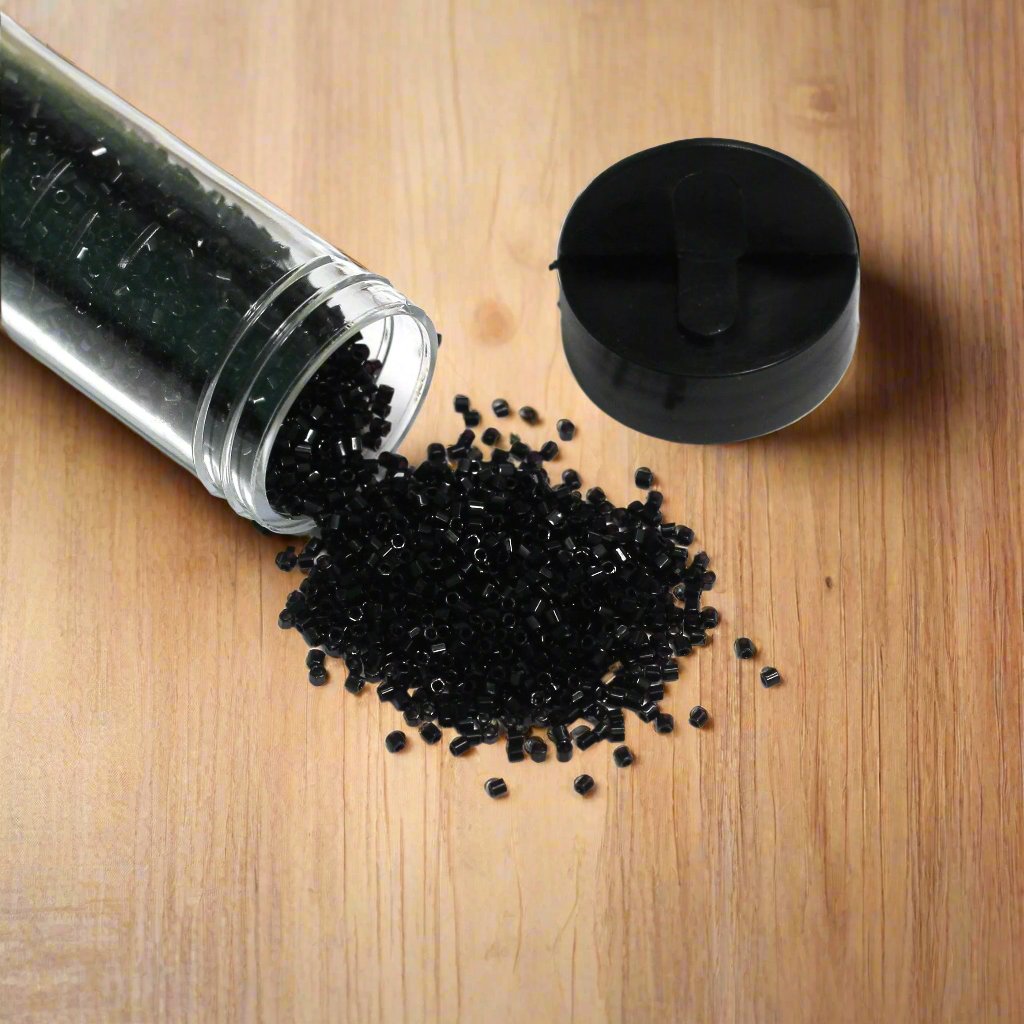 10000+Pcs, 15`0 Miyuki 2 Cut Beads - Black / 15`0 / Opaque