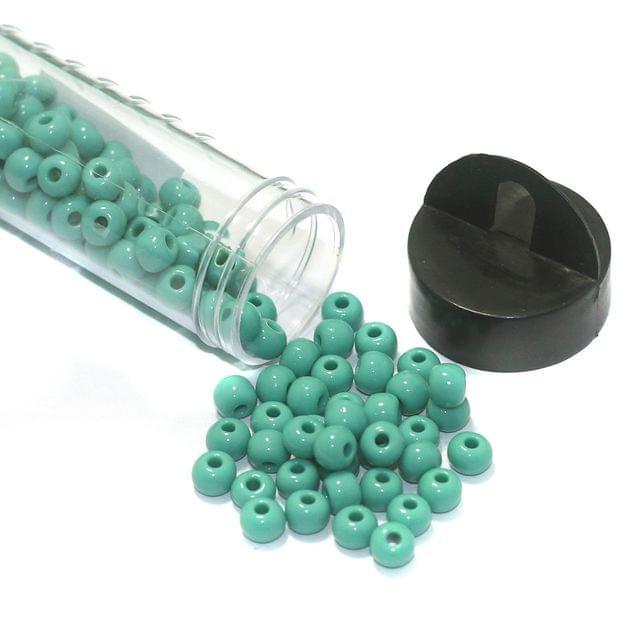 240 Pcs, 5mm Preciosa Seed Beads Opaque Turquoise - Glass / 4`0 / Opaque