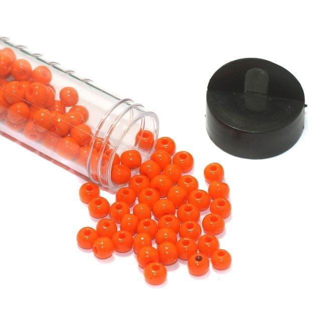 240 Pcs, 5mm Preciosa Seed Beads Opaque Orange 4`0 - Glass / 4`0 / Opaque