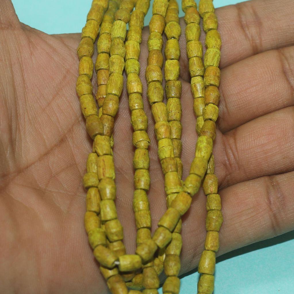 1500 Pcs,7x5mm Oval Wooden Beads - Parrot Green / Wood / Oval