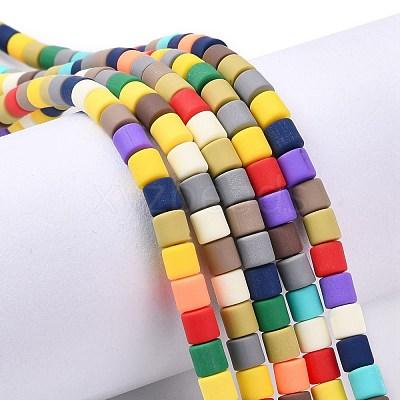 7x6mm Polymer Clay Fimo Beads - 6mm / MultiColor / 1 String