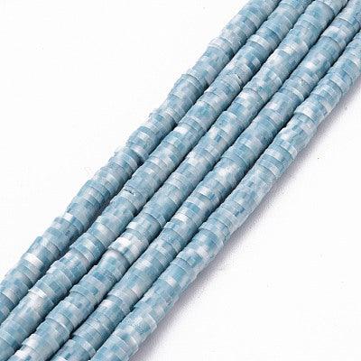 4mm Handmade Light Blue Polymer Clay Bead - 4mm / Polymer Clay / 1 String