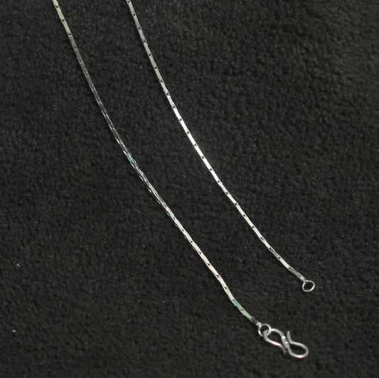 22 Inch, 12 Pcs, Chrome Plated Brass Silver Chain - Brass / 12 Pcs