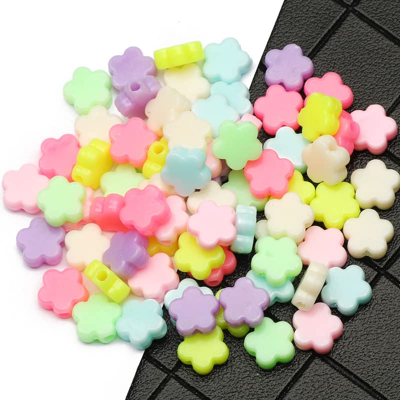 9mm Multicolor Star Acrylic Beads - MultiColor / Acrylic / 100 Gm