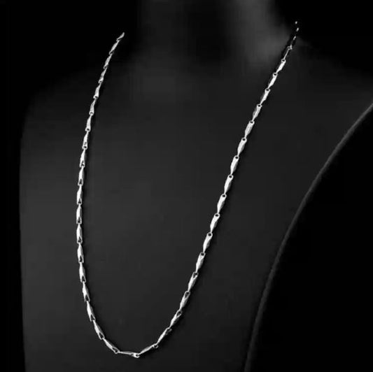 20 Inch, 12 Pcs, Chrome Plated Brass Silver Chain - Brass / 12 Pcs