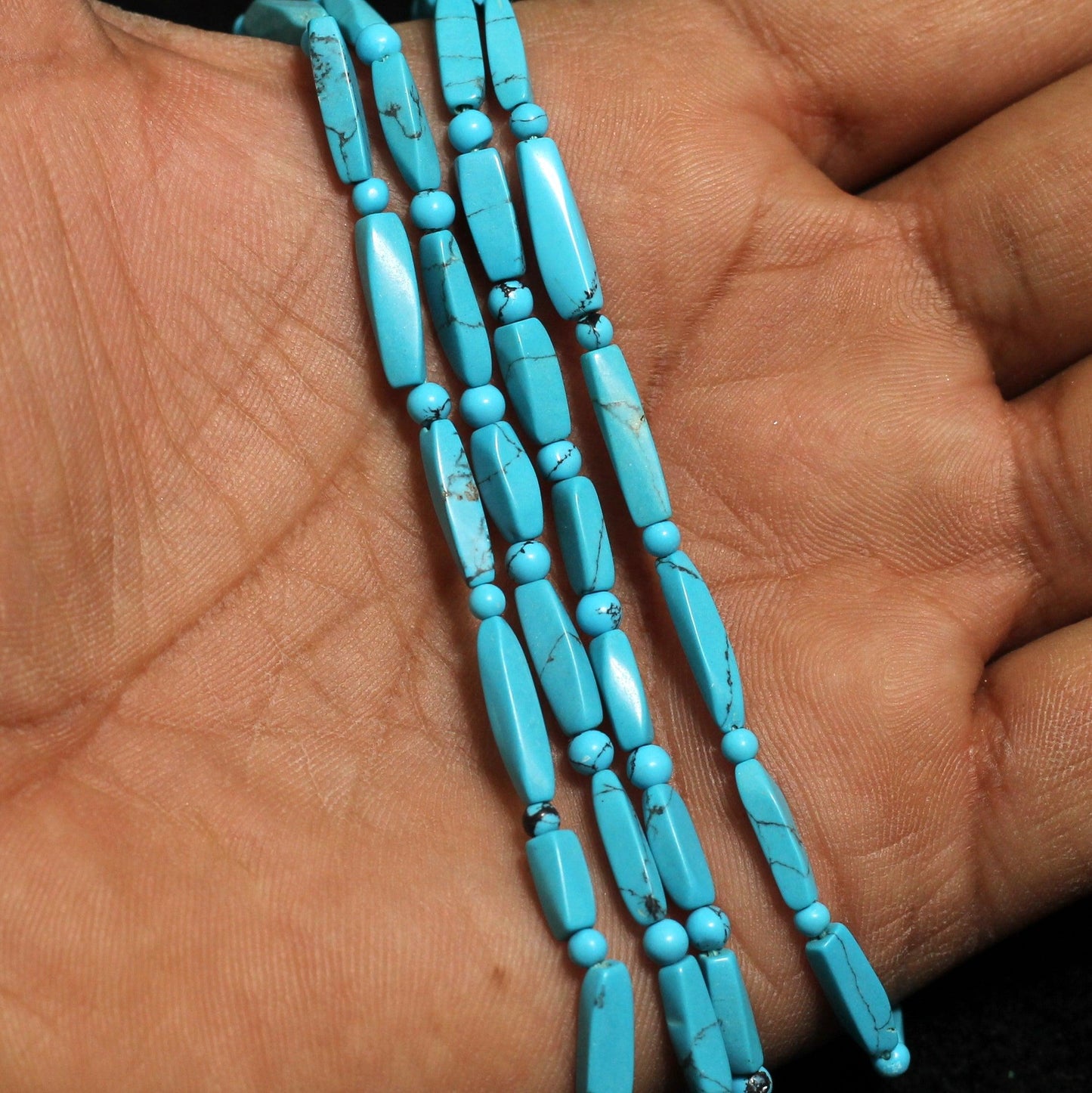 2 Strings Semiprecious Howlite Beads Assorted Styles - Turquoise / Stone / Assorted