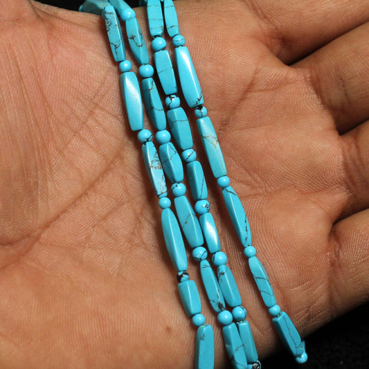 2 Strings Semiprecious Howlite Beads Assorted Styles - Turquoise / Stone / Assorted