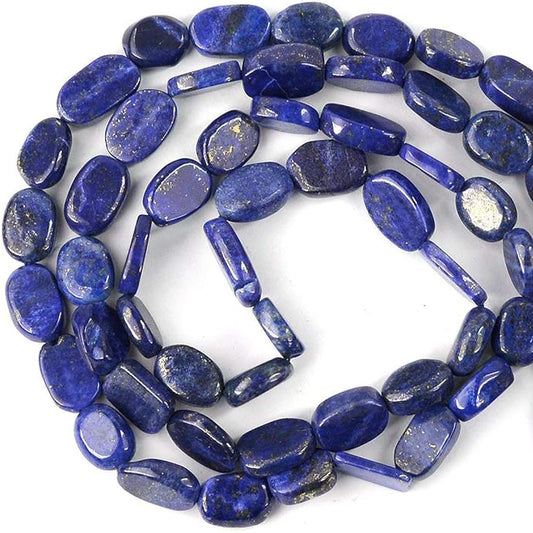 12x8mm Oval Lapis Stone Beads - Blue / Oval / 1 String