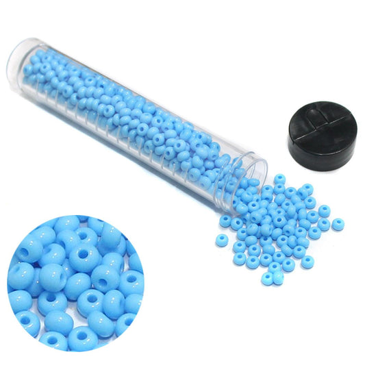 Preciosa Seed Beads Opaque Sky Blue 63020 (6`0) - Glass / 6`0 / Opaque