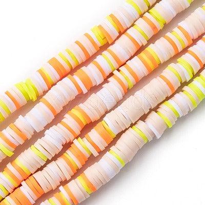 6mm Polymer Clay Fimo Ring Beads 1 String - 6mm / MultiColor / Polymer Clay