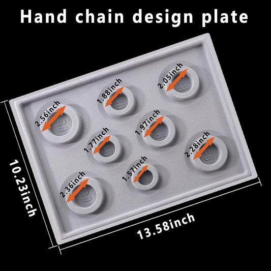 Bracelet Making Beading Board, Size 10.2x13.5Inch - Grey / Acrylic / 1 Pc