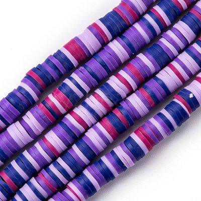 6mm Polymer Clay Fimo Ring Beads - 6mm / MultiColor / 1 String