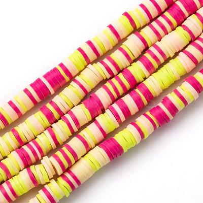 6mm Polymer Clay Fimo Ring Beads 1 String - 6mm / MultiColor / Polymer Clay
