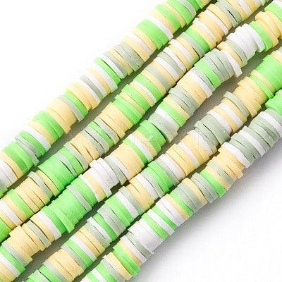 6mm Polymer Clay Fimo Ring Beads - 6mm / MultiColor / 1 String