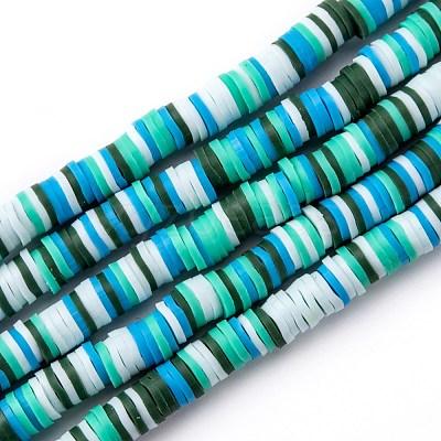 6mm Polymer Clay Fimo Ring Beads - 6mm / MultiColor / 1 String
