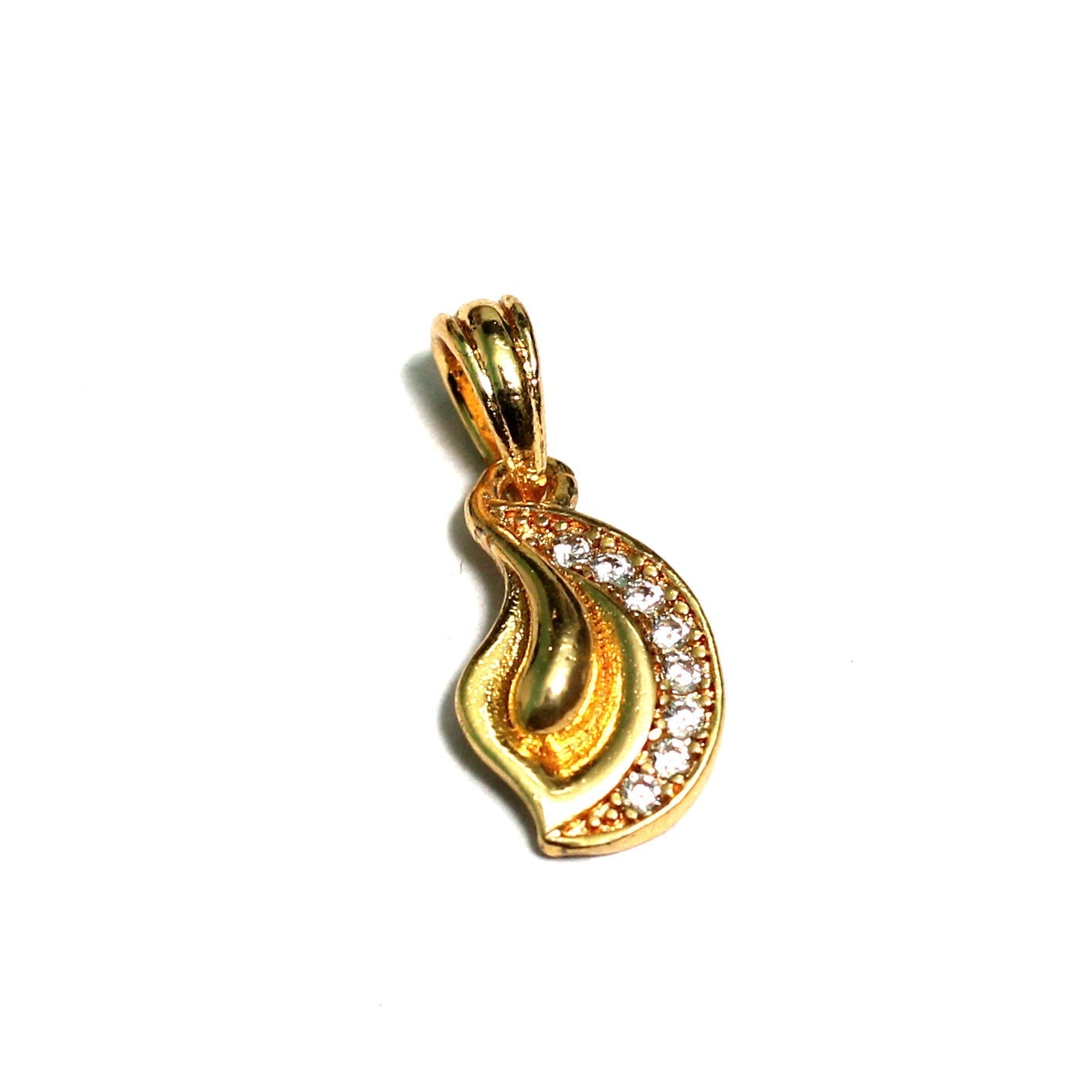 1 Pc, 16x10mm AD Charms Golden - Golden