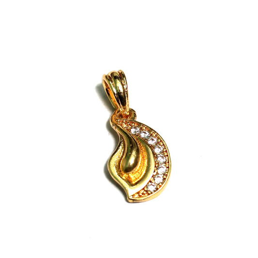 1 Pc, 16x10mm AD Charms Golden - Golden