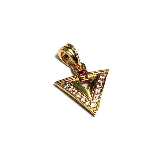 1 Pc, 17x15mm AD Charms Golden - Golden