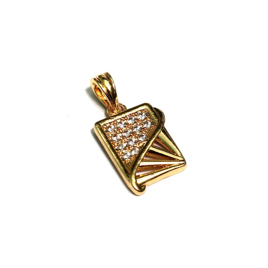 1 Pc, 18x12mm AD Charms Golden - Golden